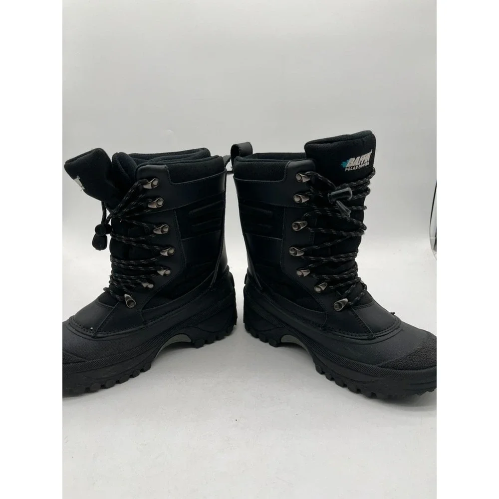 Baffin Polar Proven Young Crossfire Boys Black Snow Boots‎ Size 6